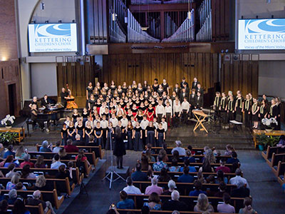 The Kettering Children`s Choir filled the house.