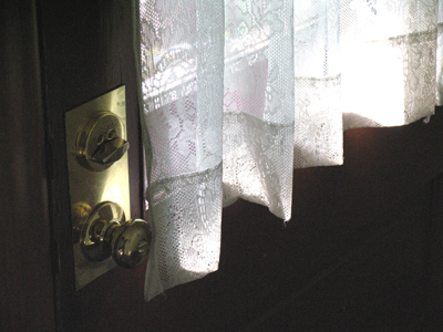 Yes, the tattered curtain is mine.