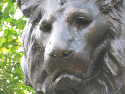 On the grounds of The Dayton Art Institute.