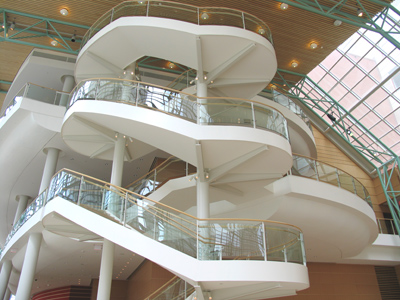 The Dayton Foundation staircase.  Without their generosity, we`d have to climb ropes to the balcony.