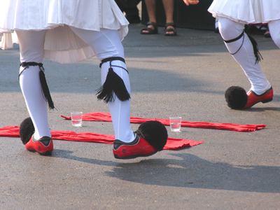 In a Greek family, it`s clear that the men wear the pants -- er, the skirts.