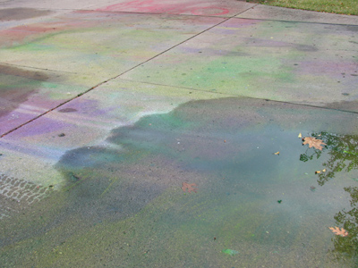 Here`s where that colored chalk delivery truck accident occurred.