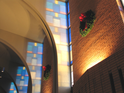 Here`s the effect of the stained glass.