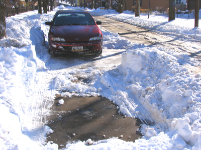 After a second day of digging, I`m just about able to move my car.  [I hate winter.]