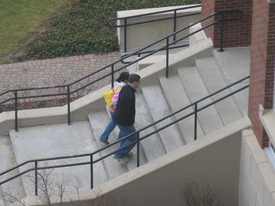 People from above:  climbers.
