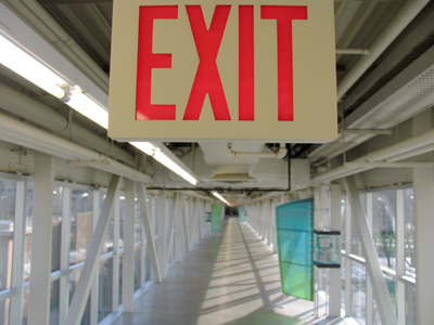 The way out?  Straight ahead -- you can`t miss it.