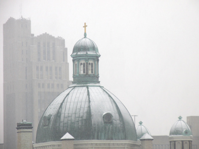 Some scenes are best appreciated from indoors.