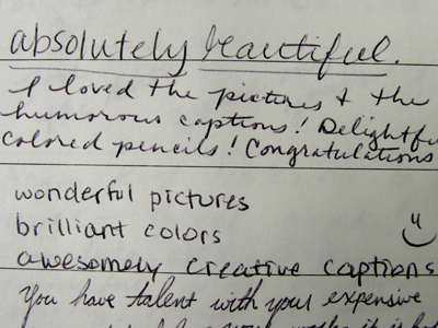 Some comments written about my photo exhibition.