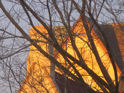 Sunset out the back window.