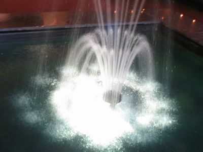 An endless shimmer Is the sparkling water Like an indoor rain.