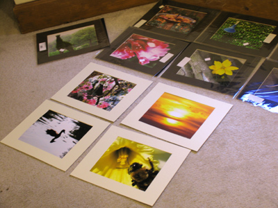 Photos on my floor.  Must be an exhibition coming up.
