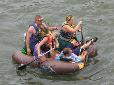 `Paddle that way, woman!`