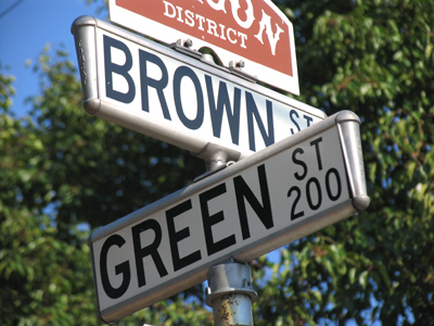 Well, given those choices, I prefer green.