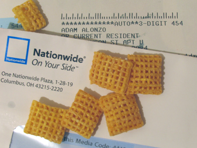 The Chex in the mail.