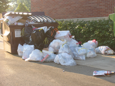 The detritus of a long weekend.