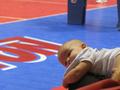 Cute, but cheering for the wrong team.