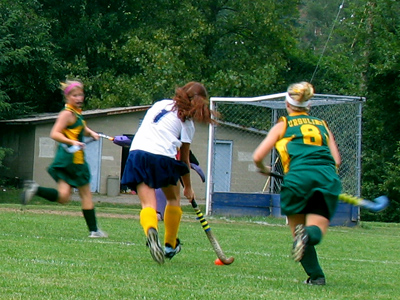 Every time any player had the ball, the crowd yelled either `Go Katie!` or `Go Sara!`