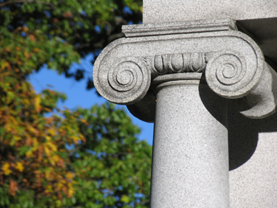 This column will outlast those leaves, but leaves will outlast columns.