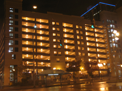 I just really like this building at night.
