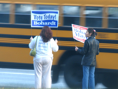 I think the kids on that bus are too young to vote.