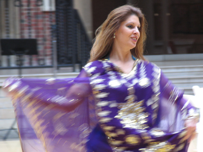 Traditional Middle-Eastern (or `belly`) dancing is done by women for women.
