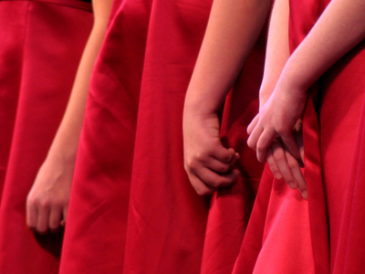 Wrinkles betray when satin is sat in.