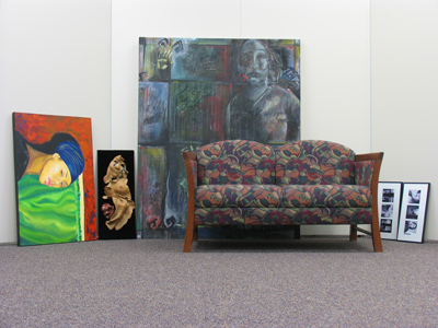 Abandoned art (well, not the couch).