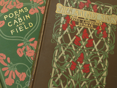 I had lots of one hundred year old first editions of Dunbar poetry on my desk today.