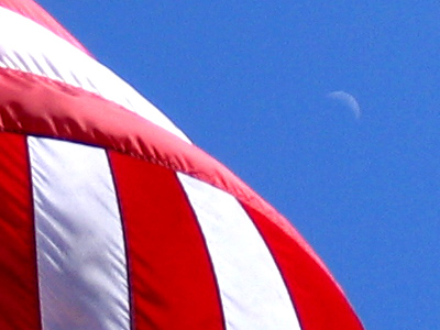 There`s a flag like this on the moon too.