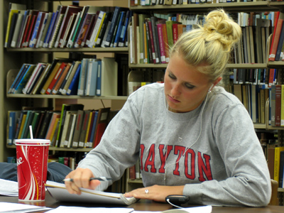 Students scrupulously adhere to the library`s no food or drink policy.