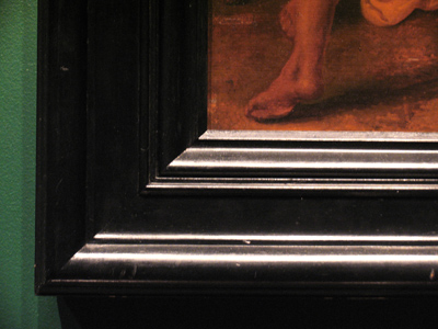 Evidently the gallery features paintings from an era when nobody wore shoes.