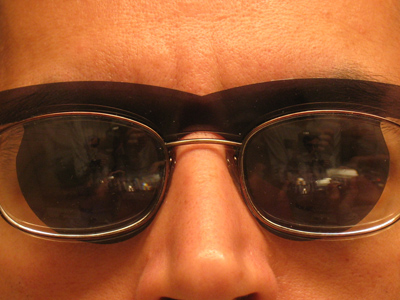 My trendy new sunglasses, courtesy of the eye doctor.