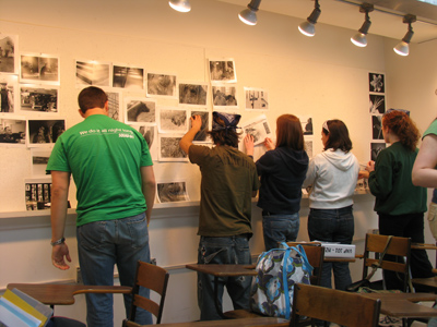 The weekly ritual of my black and white photo class.