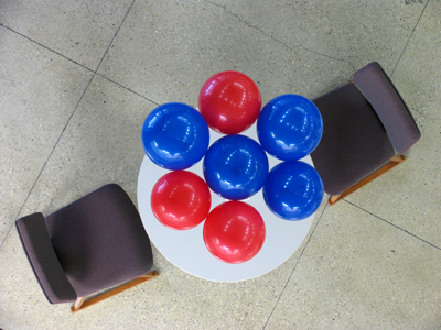 So I tied three bunches of balloons to my belt.  Now how do I get down?