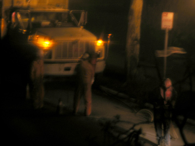 It wasn`t until I had this photo that I fully believed there was someone jackhammering in front of my house at 1:15am.