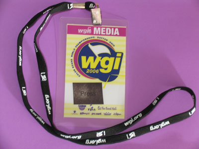 Guess who was asked to be an official photographer at the 2007 color guard championships (see April 7 and 8)?