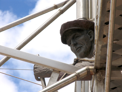 Wilbur Wright with his head in the clouds.
