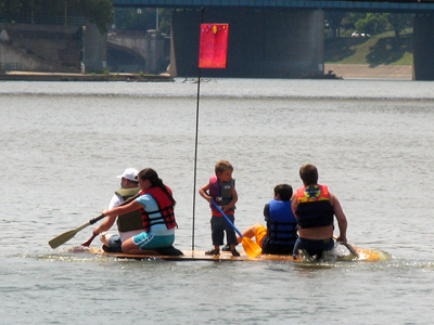 Well I built me a raft and she`s ready for floatin`. PATRICK SIMMONS (of the Doobie Brothers)