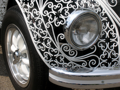 A VW Bug made of wrought iron.  Seemed like a good idea at the time, but you don`t want to drive it in the rain.