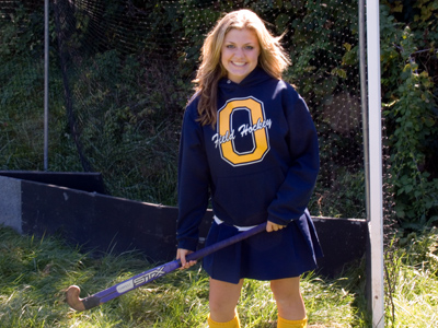 Smiling because her team won 5 - 0.