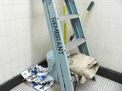 It was a cold night for a gallery reception.