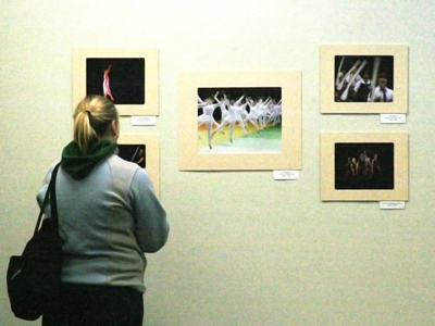 Another class came to look at my photo exhibit today, scribbling who-knows-what in their little notebooks.
