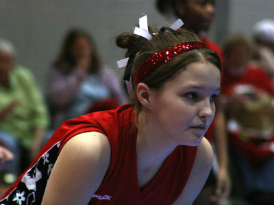 Opponents find the red headband intimidating.