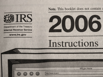 Since I made a small amount of money as a photographer in 2006, I`ve got to fill out the most complicated tax form.
