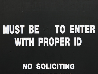 Only those who exist may enter.