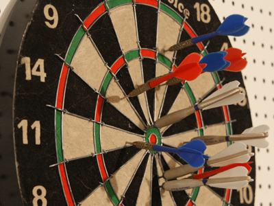 I will never have a dartboard because I will never have a basement.