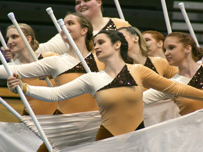 Flags, costumes and sleet:  it`s time for winter guard.