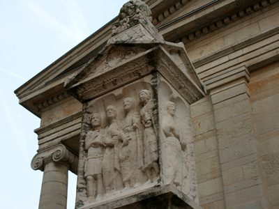 Just across the street from the Arcade is a much more successful downtown story:  a Greek Revival revival.