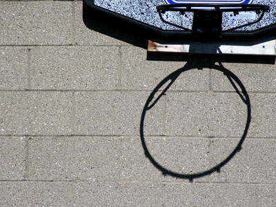 Go easy on the layups to avoid the cinder block wall.