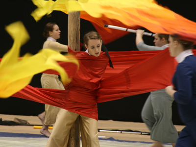 The strangest routine of the day was based on the Salem witch trials, complete with a burning at the stake.